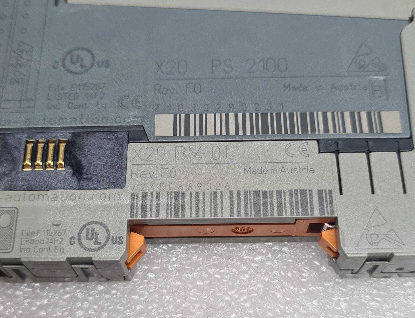 B&R Automation X20 PS 2100 & X20 BM 01 Digital Control Module