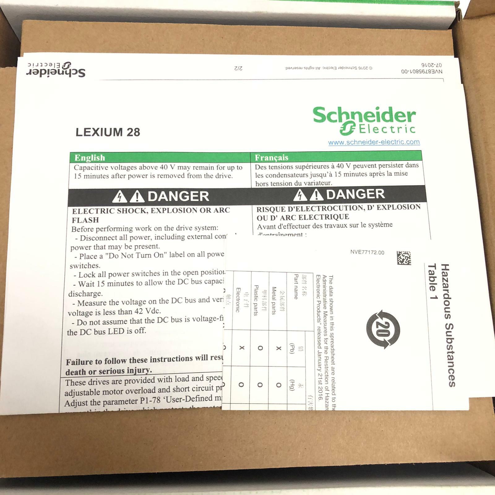 Schneider Electric Lexium 28 LXM28AUA5M1X 113816 AC Servo Drive 50W