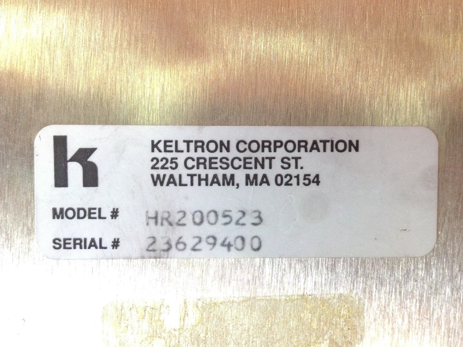 Keltron Hr200523 High Voltage Power Supply