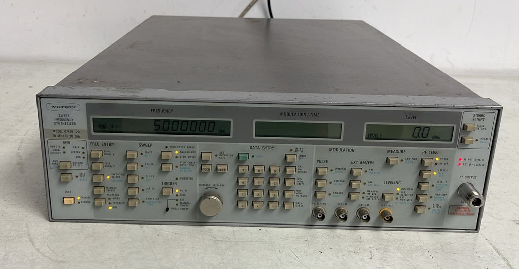Wiltron Model 6747B-20 Swept Frequency Synthesizer 10MHz 20GHz