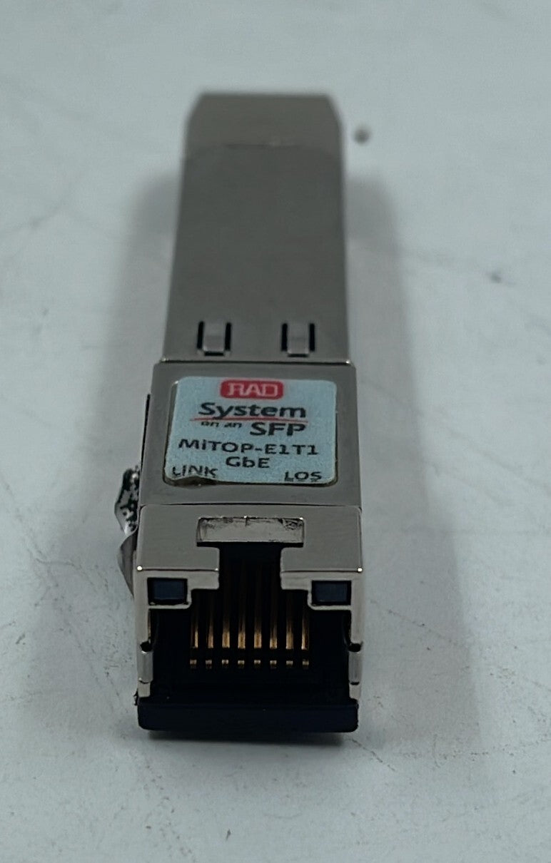 Telco systems RAD System on an SFP MiTOP-E1T1 GbE Remote Bridge Transceiver