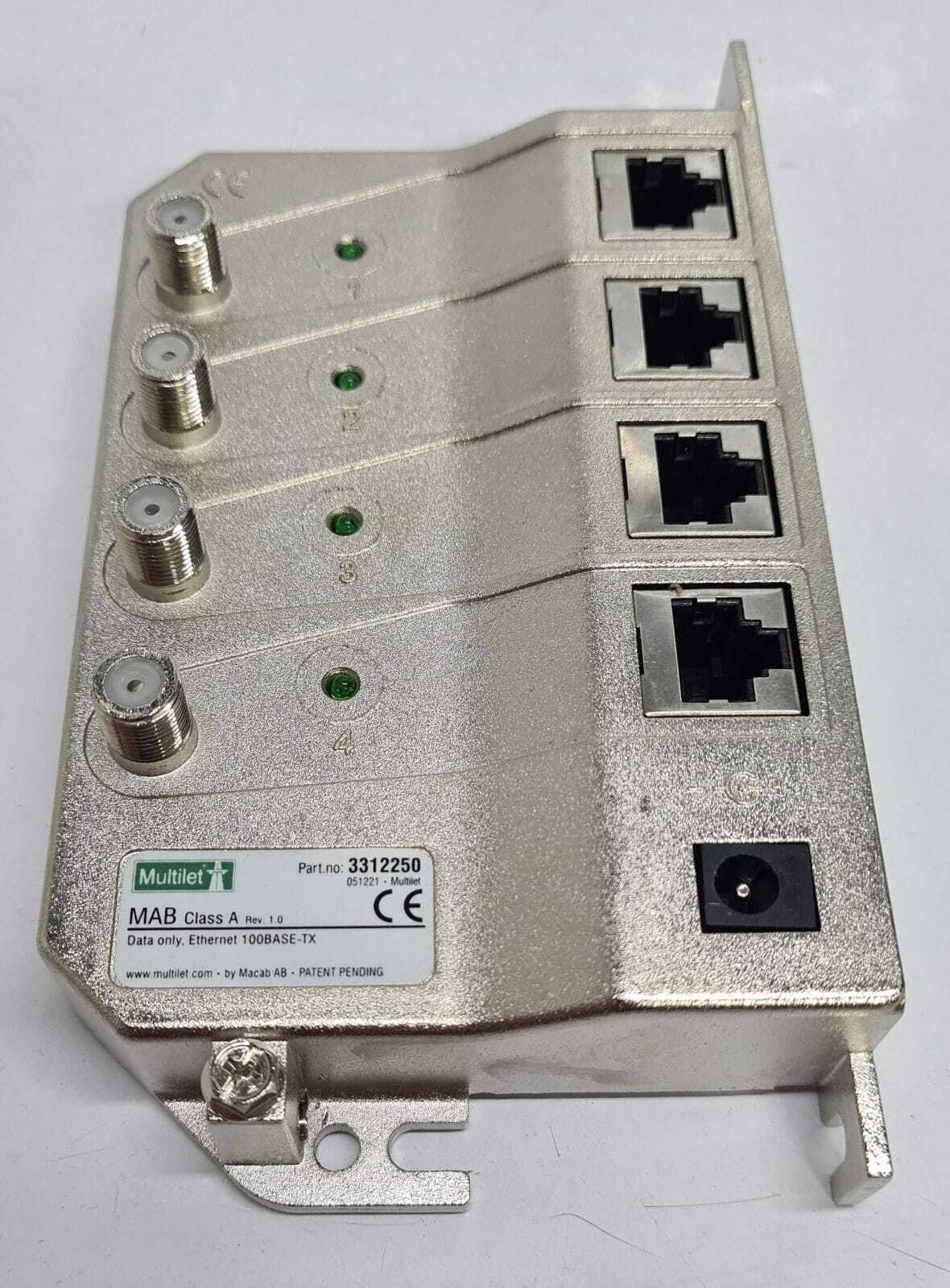 NEW - Multilet MAB REV 1.0 3312250 Data only, Ethernet 100BASE-TX