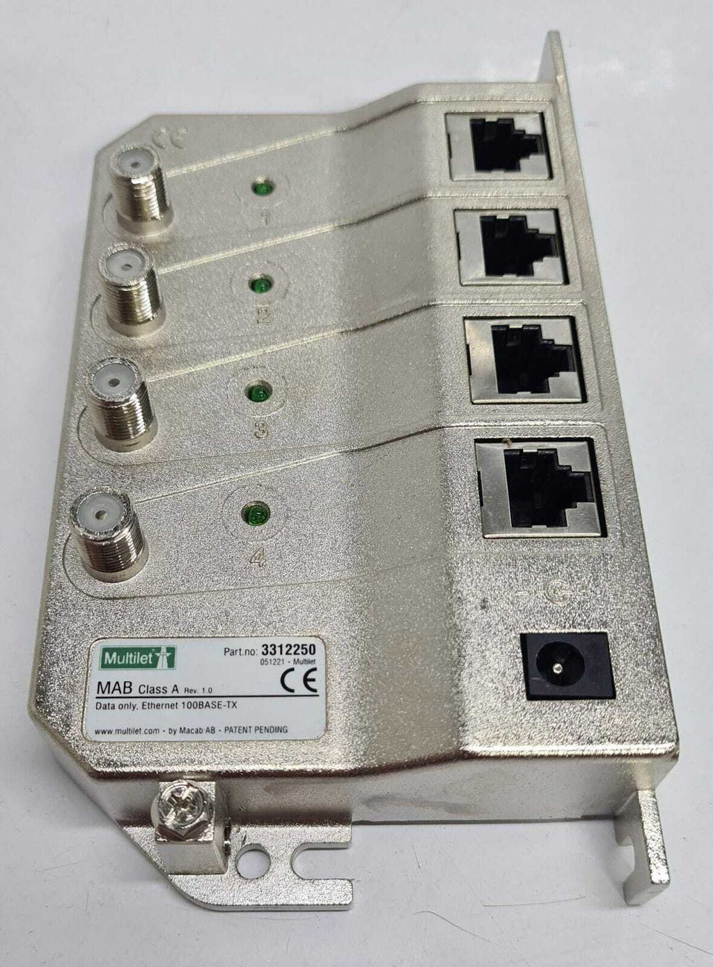 NEW - Multilet MAB REV 1.0 3312250 Data only, Ethernet 100BASE-TX