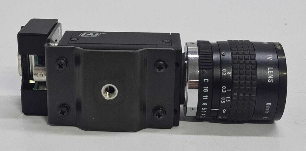 JAI CV-A50 CCD Monochrome Camera 12V W/ RICOH TV Lens 6mm 1:1.2 & 15 pin Adapter