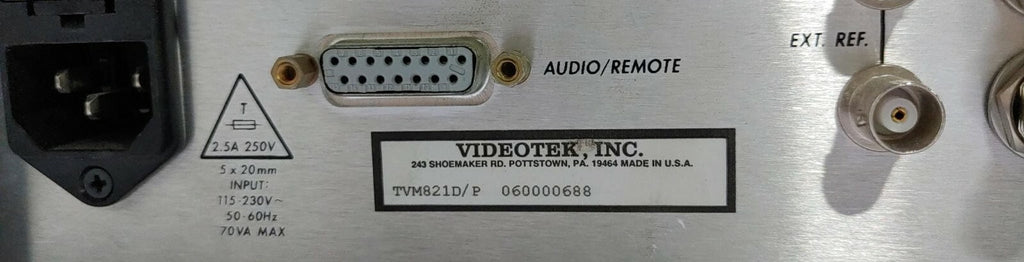 Videotek TVM-821D Combination Waveform Monitor Vectorscope