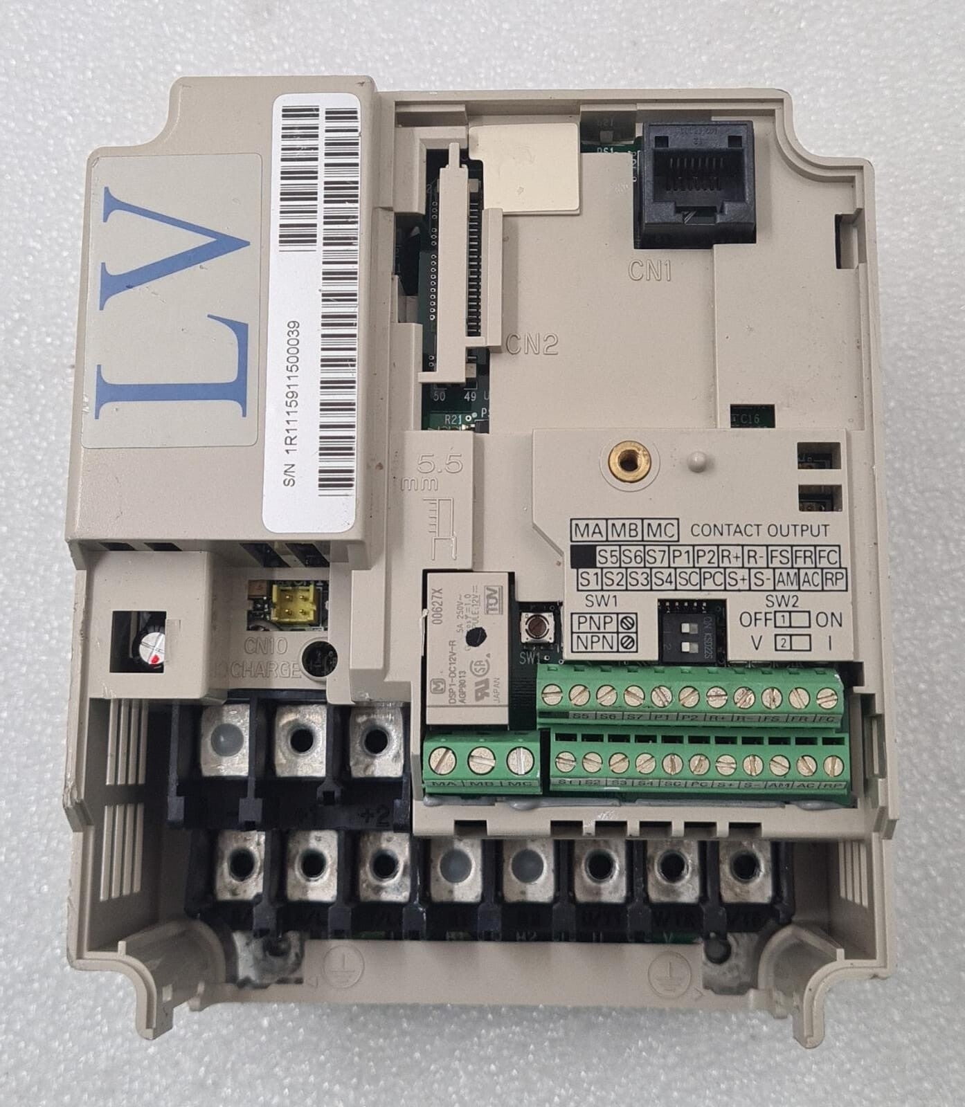 YASKAWA LV CIMR-V7SC22P2 A53610098 GEN3 INVERTER ASSEMBLY 200V 3PH 2.2KW E131457