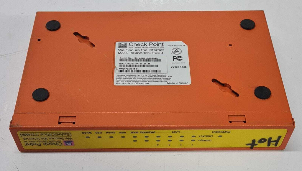 Check Point Safe@Office 400W Series Firewall Router Security SBXW-166LHGE-4 VPN