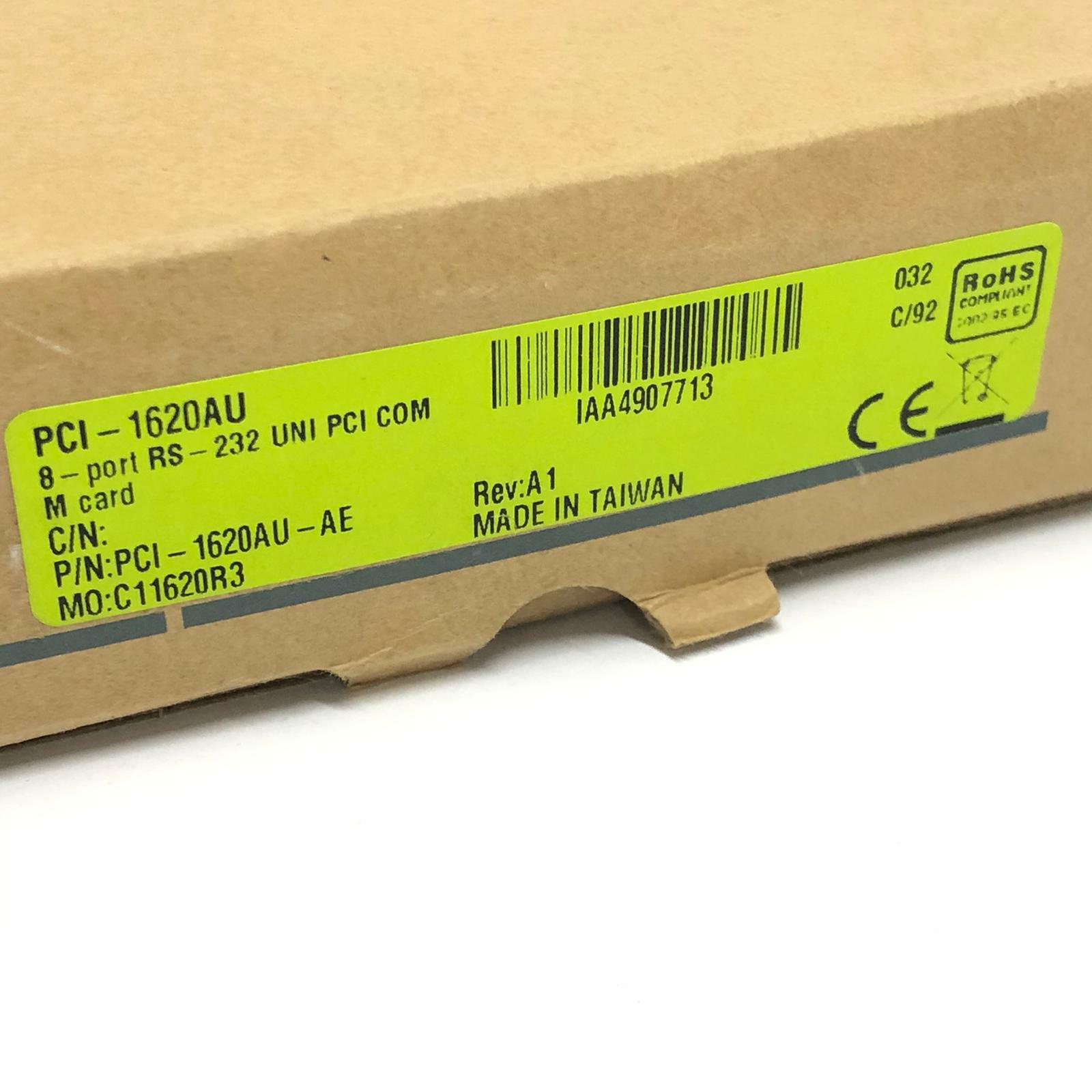 NEW - ADVANTECH PCI-1620AU 8-port RS-232 PCI Communication Board Card & Disc KIT