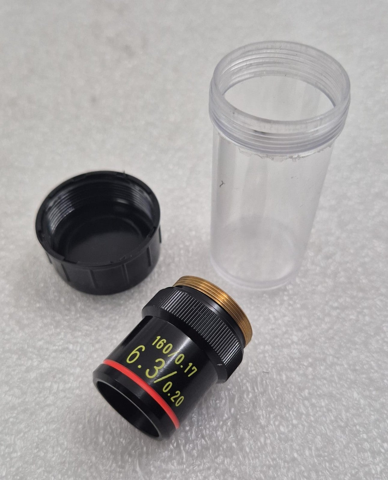 **NEW** MELLES GRIOT 160/0.17 6.3/0.20 Microscope Objective Lens