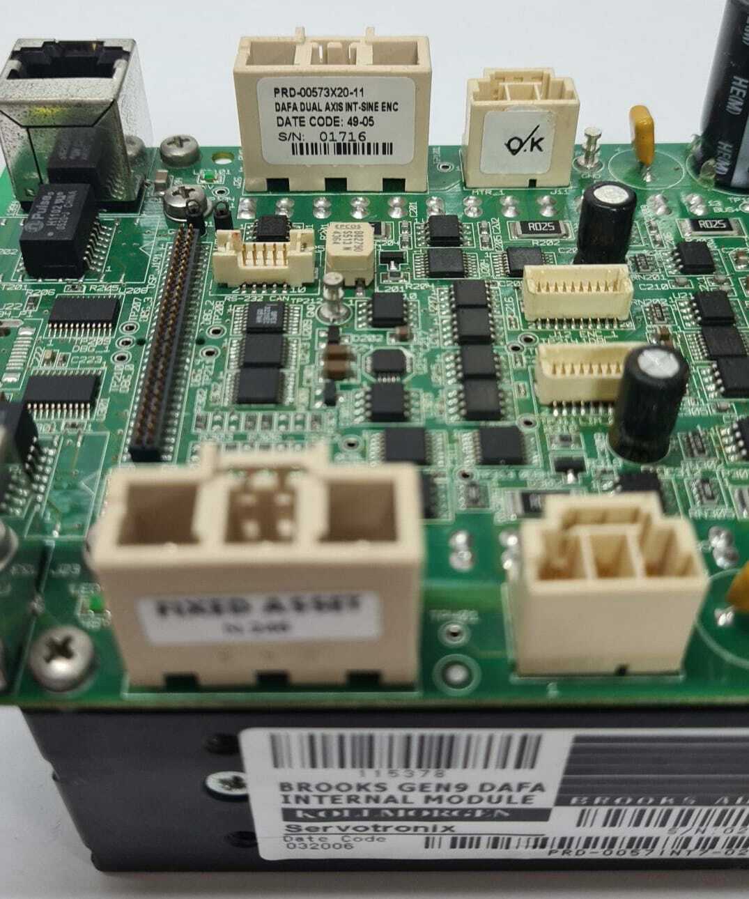 BROOKS AUTOMATION 115378 GEN9 DAFA, KOLLMORGEN PRD-0057INT7-02