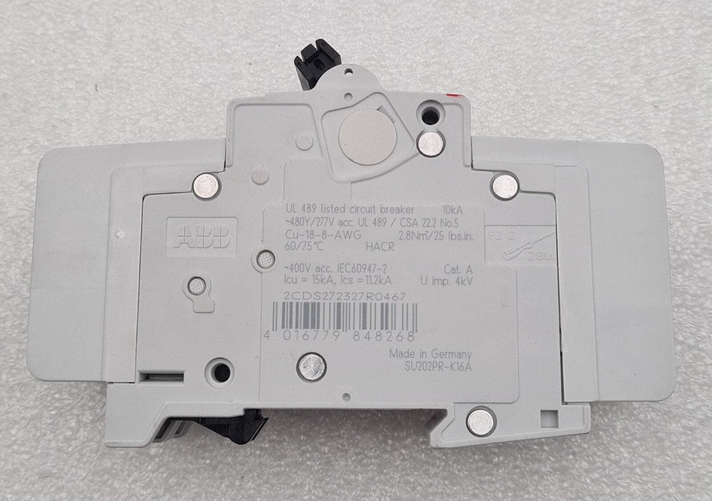 ABB SU202PR-K16A Circuit Breaker 2CDS 272 327 R0467 2X16A