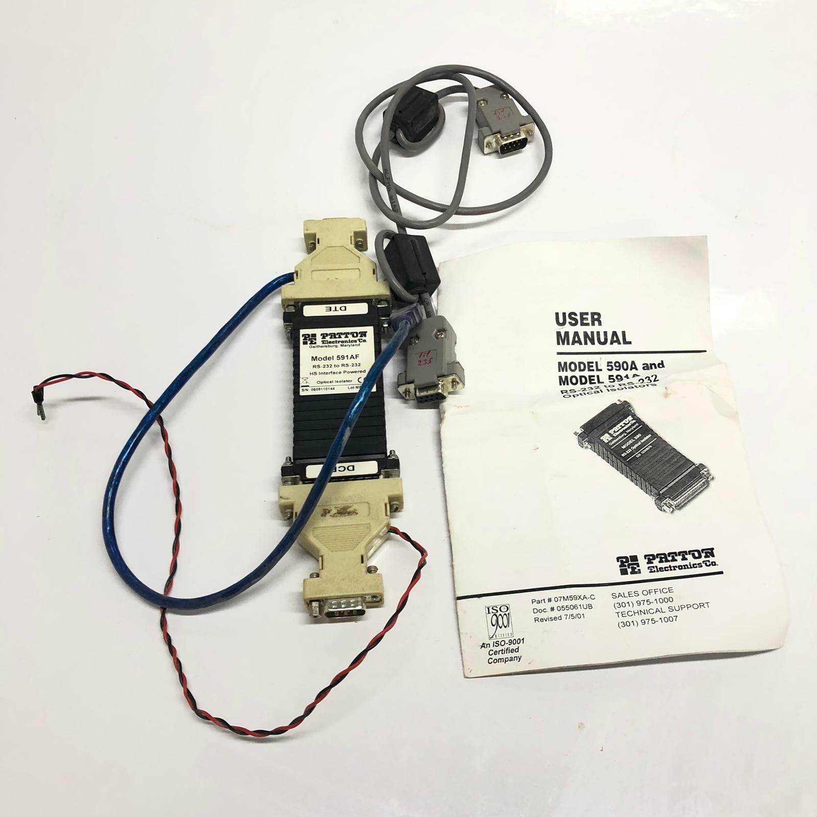 Patton 591AF - RS-232 to RS-232 HS Interface Powered Optical & accassories