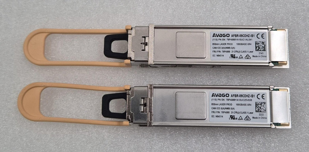 [LOT 2 PCS] AVAGO AFBR-89CDHZ-IB1 78P4988 850nm 100GBASE-SR4 Optical Transceiver