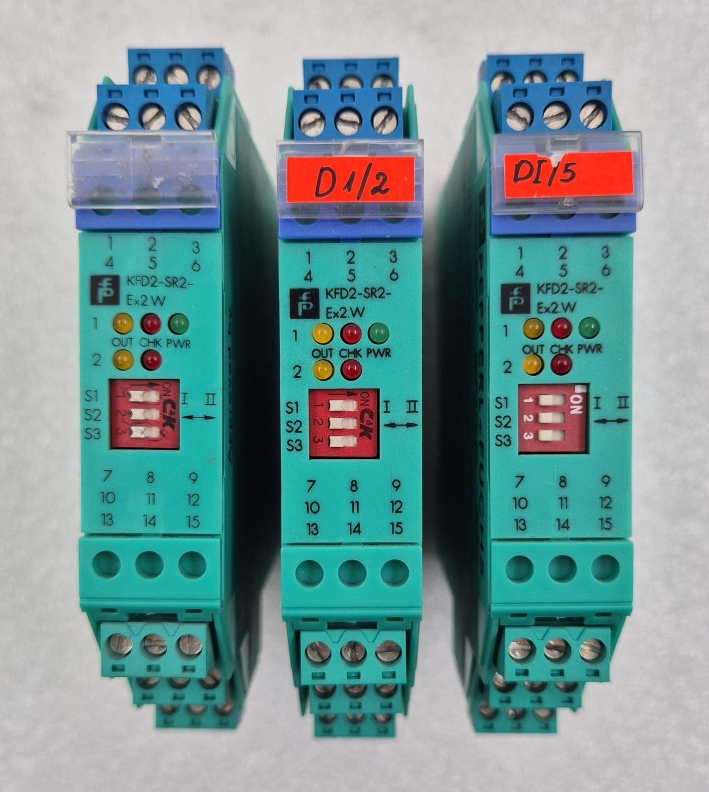 [LOT 3 PCS] PEPPERL+FUCHS K-System KFD2-SR2-Ex2.W 37374S Switch Amplifier
