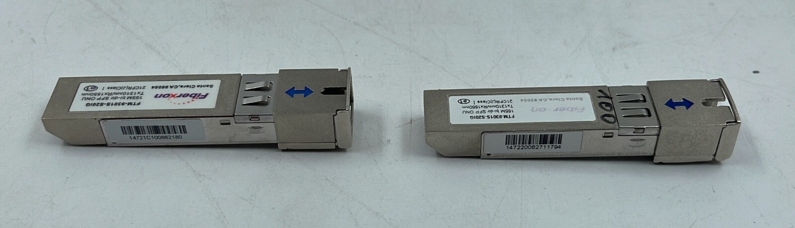 [LOT OF 2] Fiberxon FTM-9301S-S20iG 155M bi-dir SFP ONU Tx1310nm/Rx1550nm