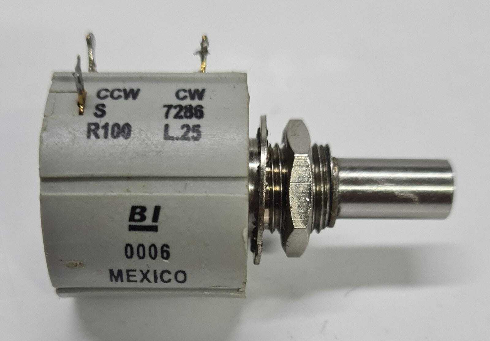 [LOT 5 PCS] Bi Technologies CCW CW Type S 7286 R100 L.25 Precision Potentiometer