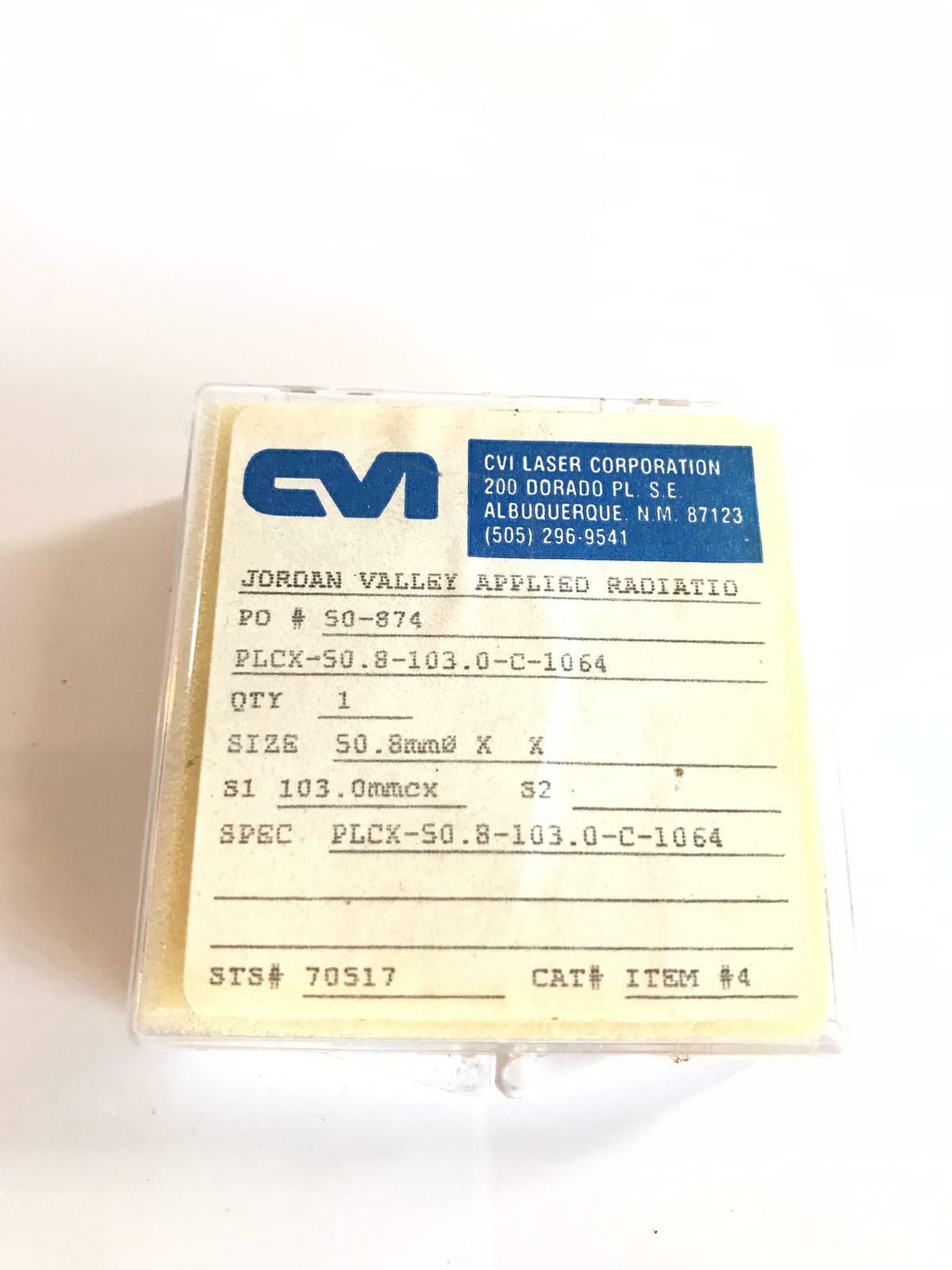 CVI Laser Grade Plano-Convex Spherical Lenses, N-BK7 PLCX-50.8-103.0-C-1064