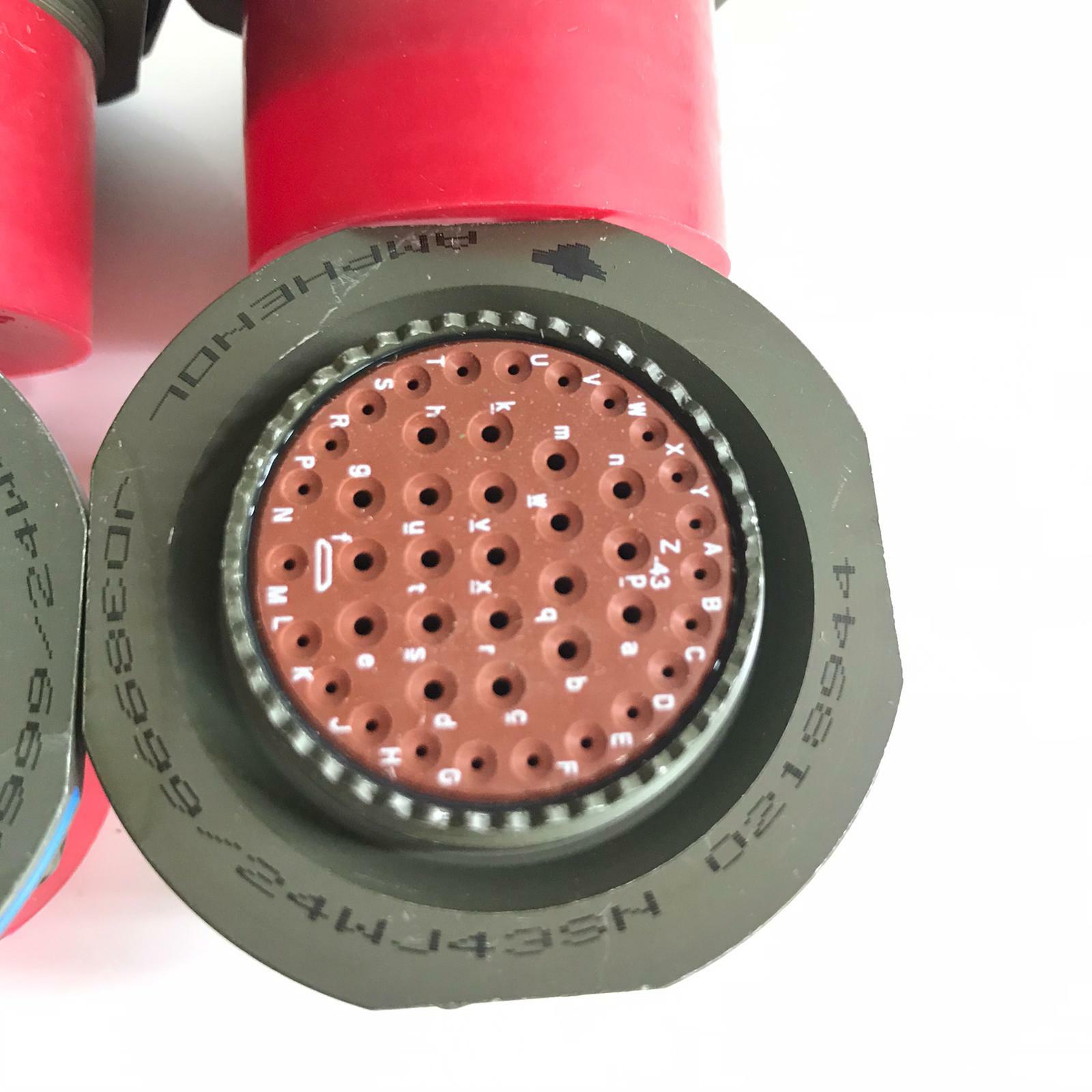 [LOT OF 4]  Amphenol D38999/24WJ43SN 0218944 CIRCULAR MIL-SPEC CONNECTOR