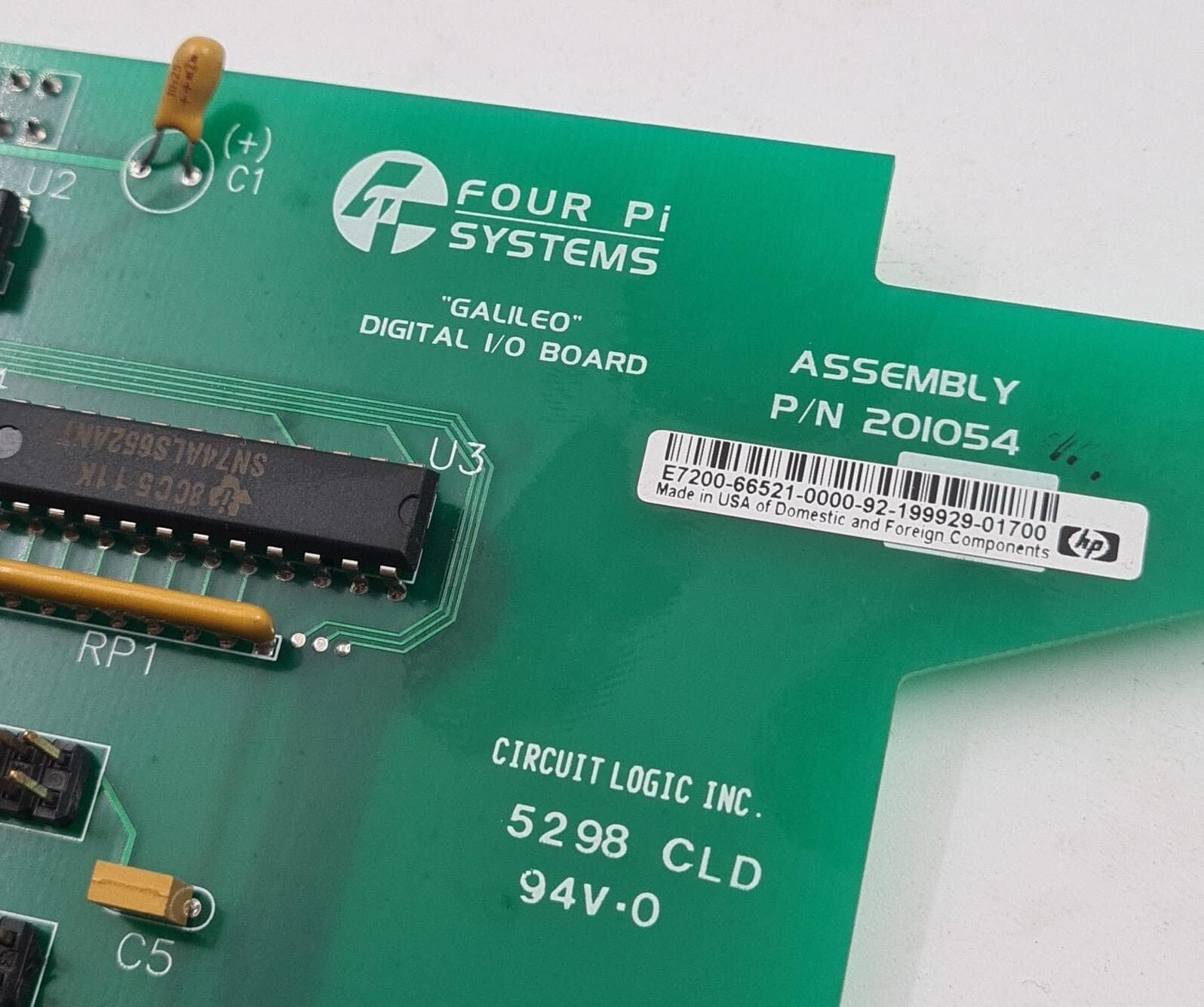 Four Pi Systems GALILEO Digital I/O Board 201054 E7200-66521