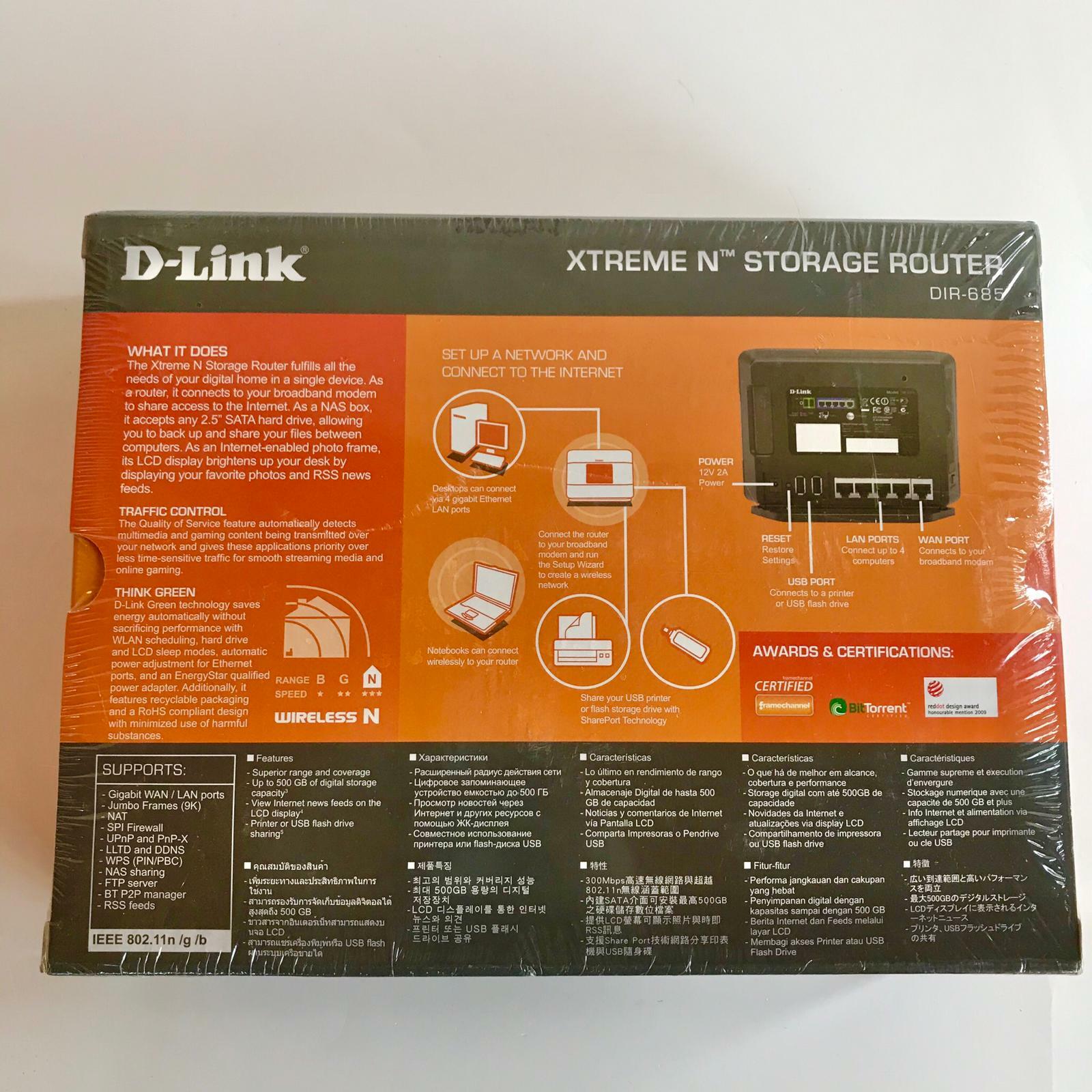 D-Link Xtereme N Storage Router DIR-685 300 Mbps 4-Port Gigabit Wireless N