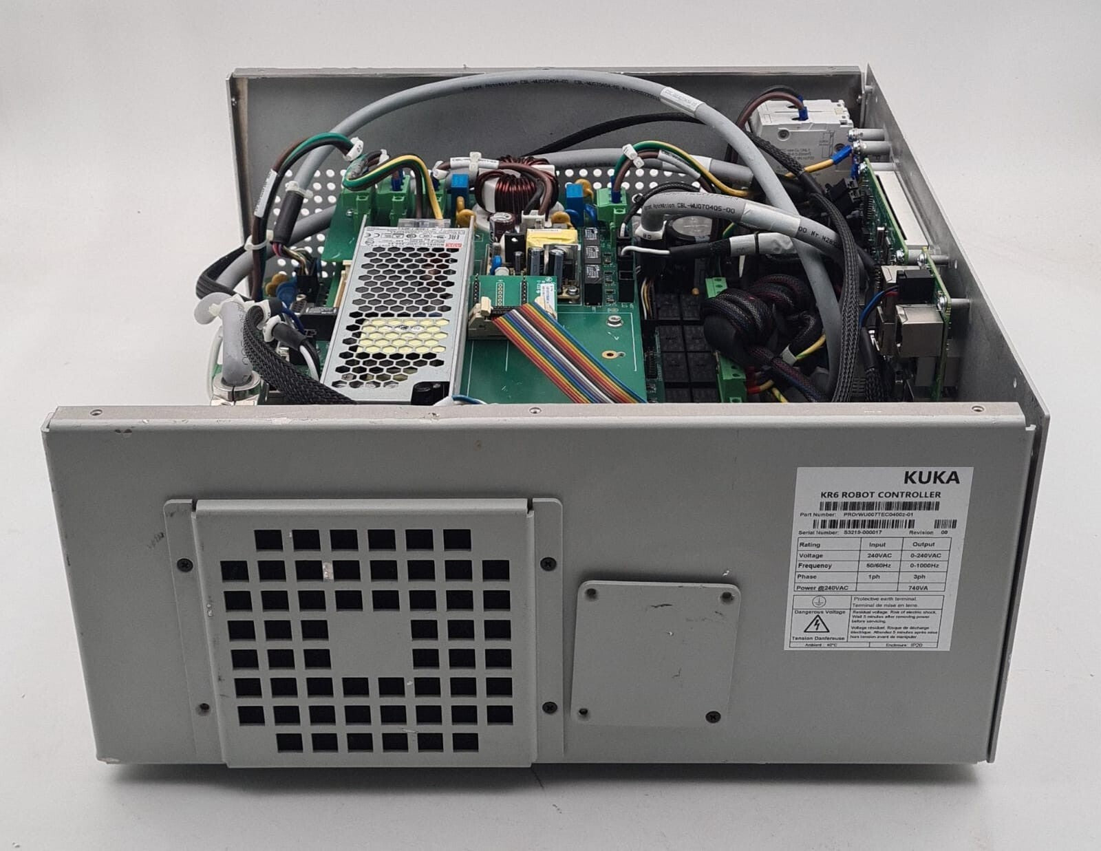 KUKA KR6 ROBOT CONTROLLER PRDrWU007TEC0400z-01 / SERVOTRONIX POWER **AS-IS**