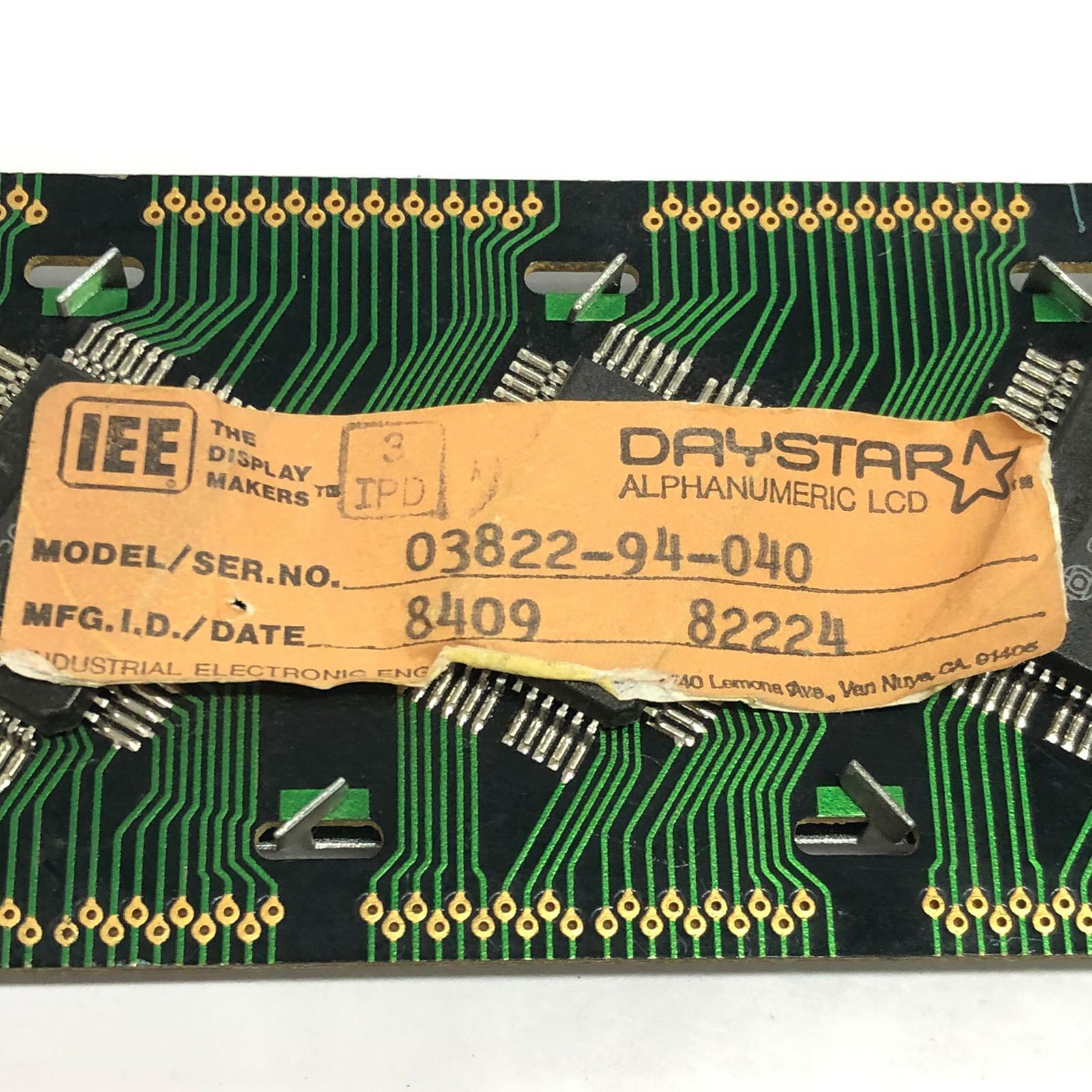 DAYSTAR ALPHANUMERIC LCD PANEL 03822-94-040  97-20917-0 H2538A Size: 16CM