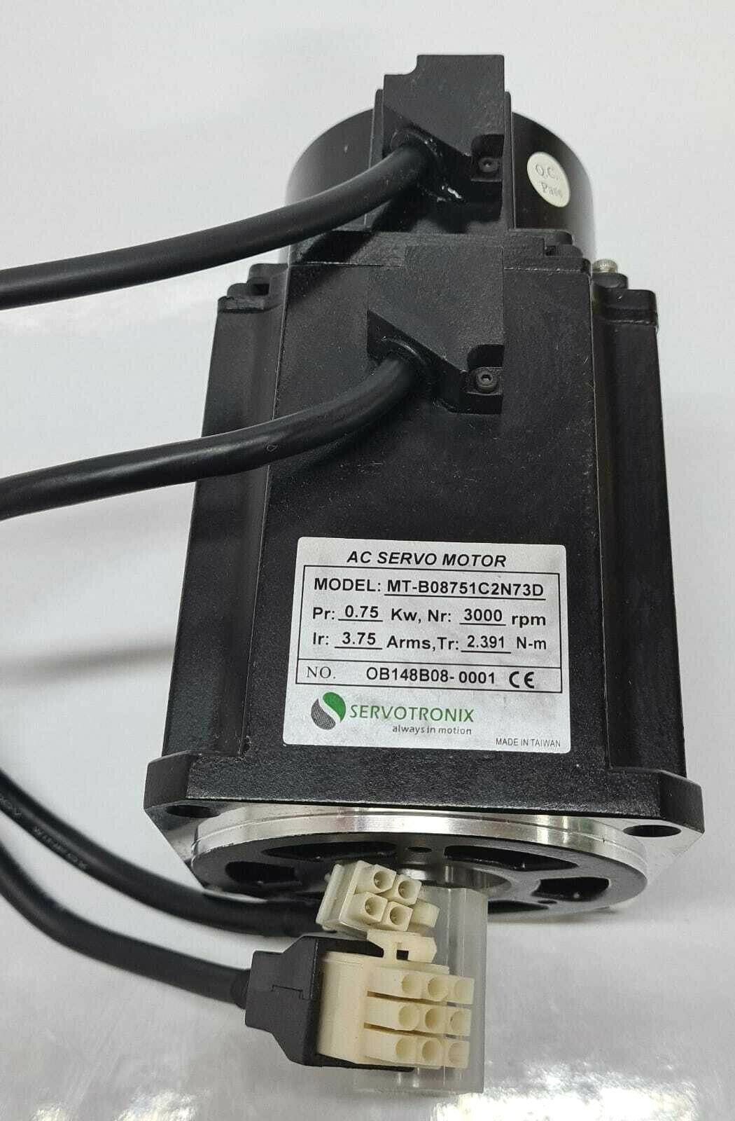 Servotronix MT-B08751C2N73D AC Servo Motor 0.75KW 2.4NM 3000RPM