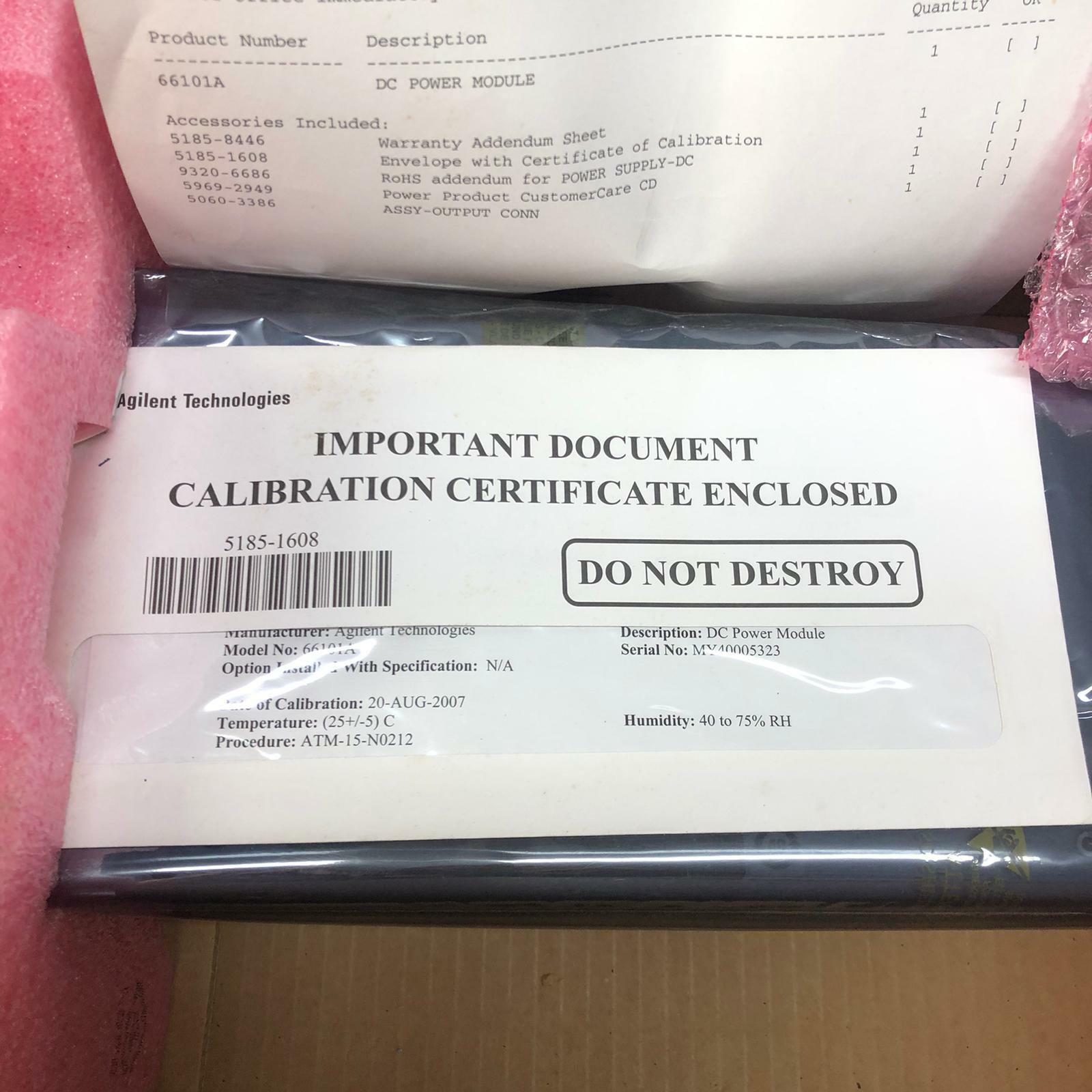 NEW KIT - Agilent HP Keysight Power Module 66101A Programmable DC 20V 7.5A 150W