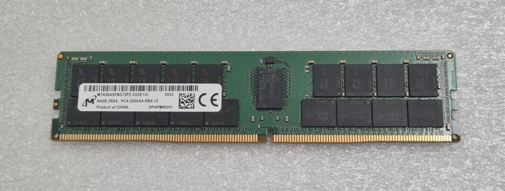 Micron MTA36ASF8G72PZ-3G2E1VL 64GB 2RX4 RDIMM PC4-3200AA Server Memory RAM