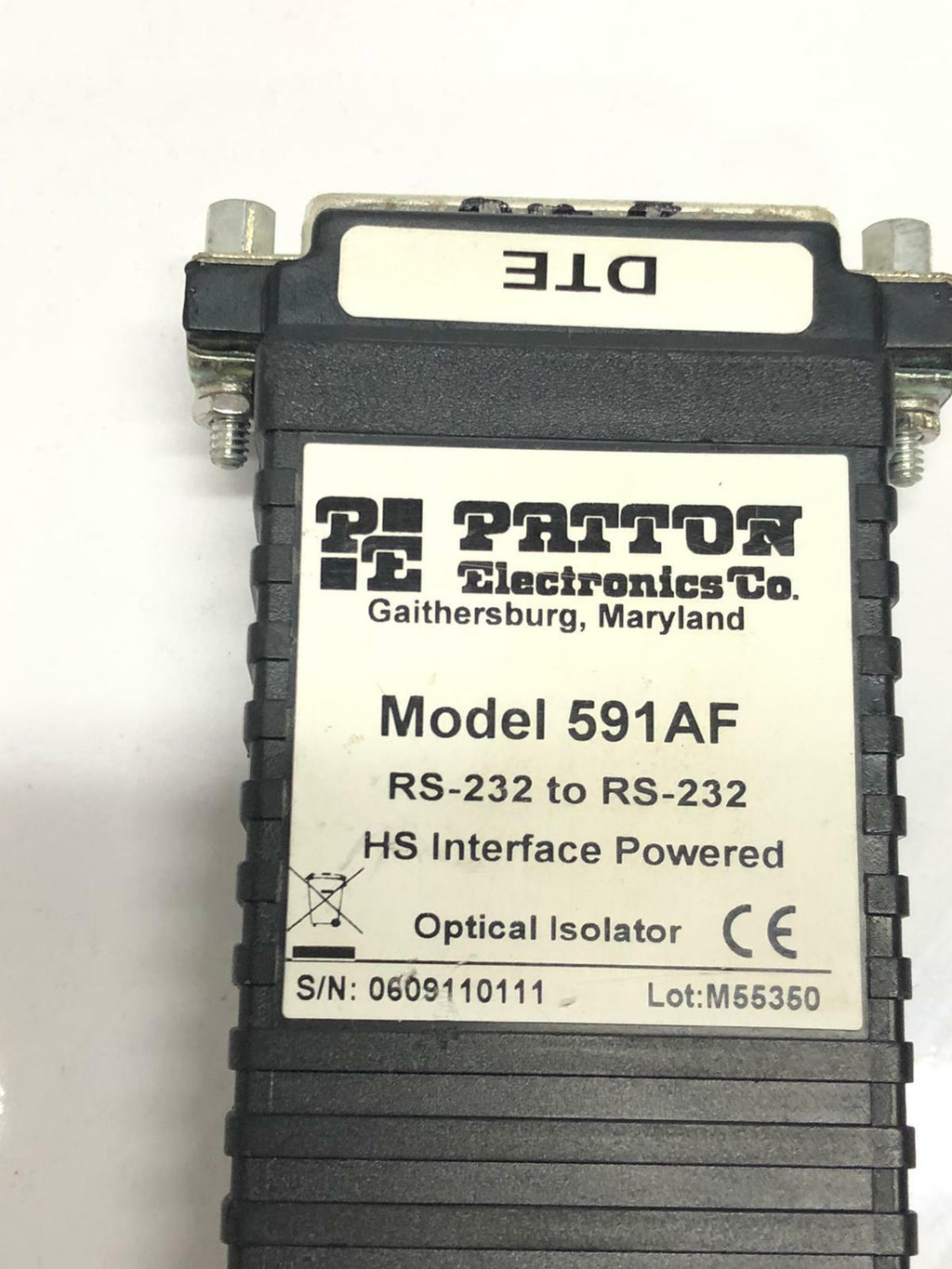 Patton 591AF - RS-232 to RS-232 HS Interface Powered Optical