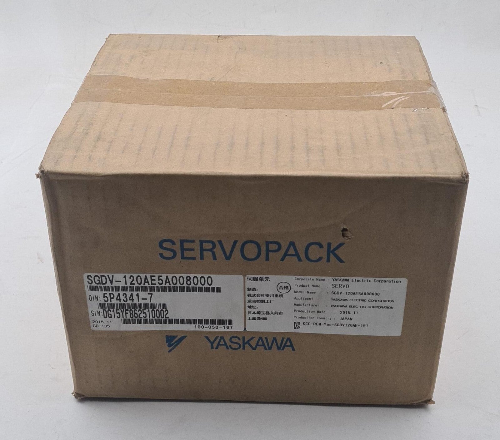 NEW SEALED - YASKAWA SERVOPACK SGDV-120AE5A008000 Servo Drive 1.5kW 200V