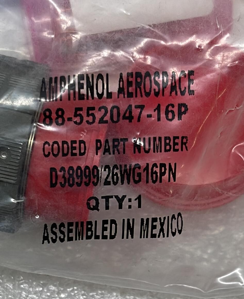 [LOT OF 4] NEW - Amphenol SOURIAU D38999/26WG16SN Circular Mil Spec Connector
