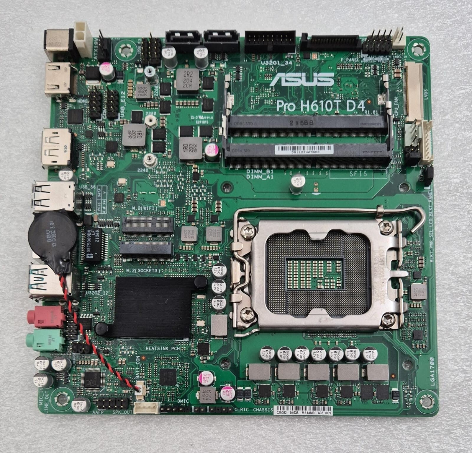ASUS Pro H610T D4-CSM Mini-ITX DDR4 Intel motherboard LGA1700