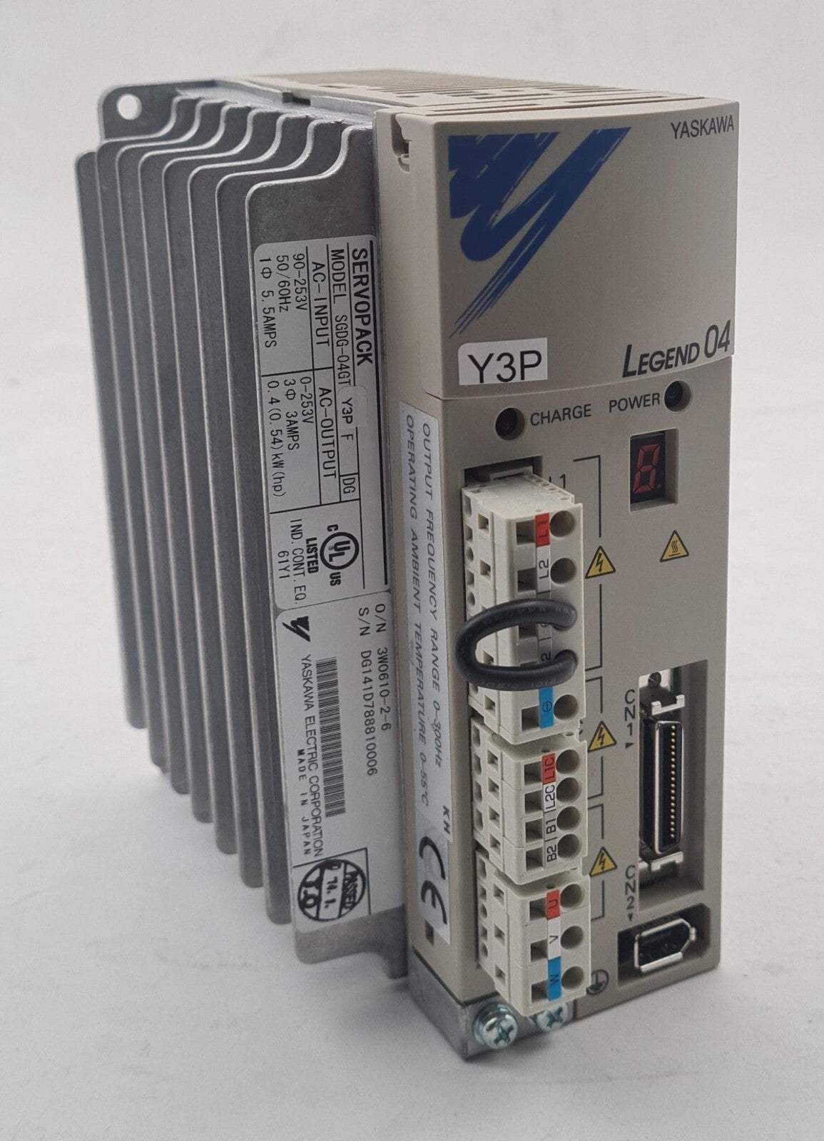 YASKAWA LEGEND 04 SERVOPACK SGDG-04GT Y3P F Servo Drive
