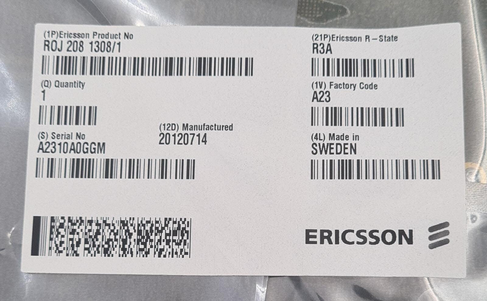 Ericsson ROJ 208 1308/1 R3A MMU2 H Plug-in Unit Circuit Board