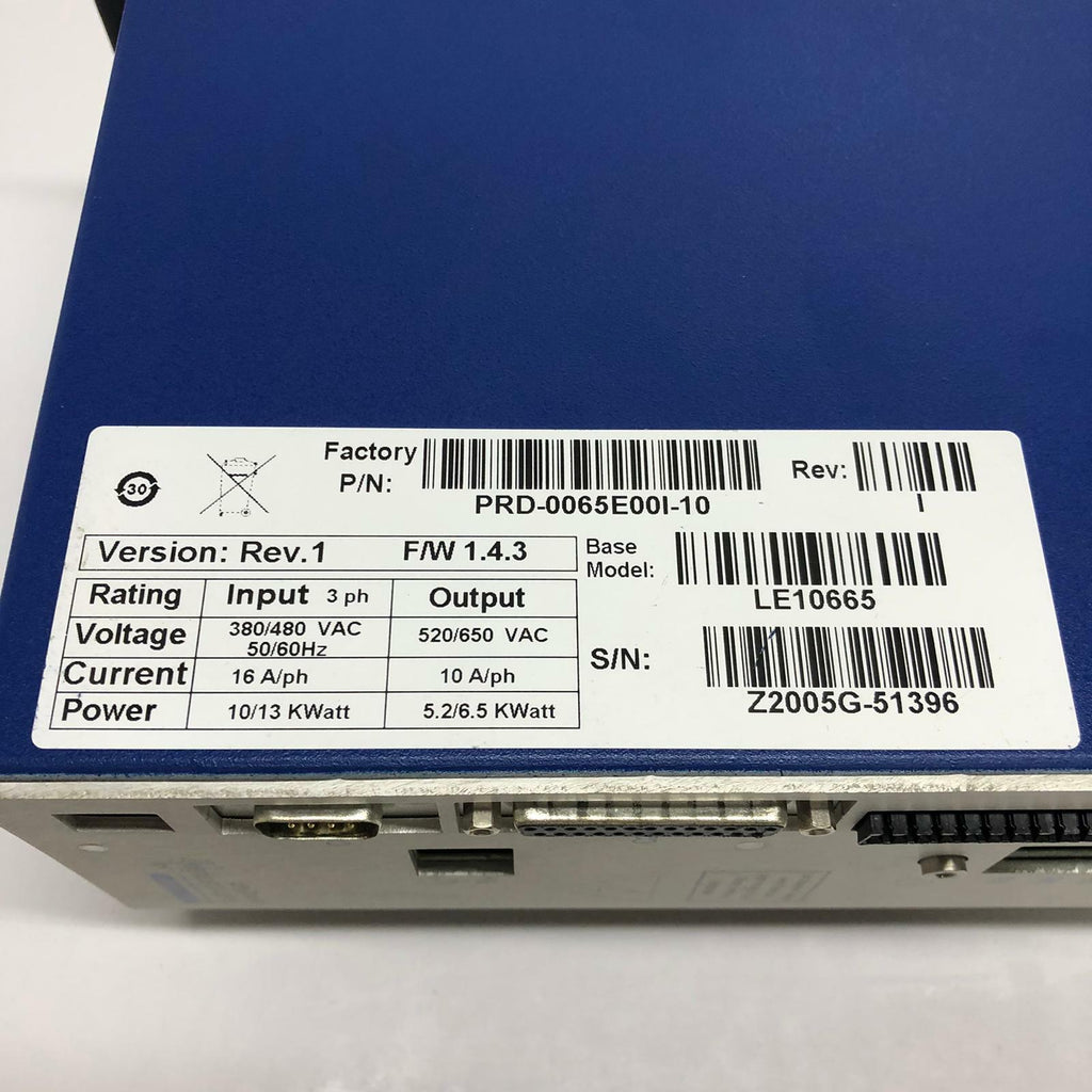 Kollmorgen Servotronix Servostar CD SynqNet LE10665 PRD-0065E00I-10 10A 3 Phase