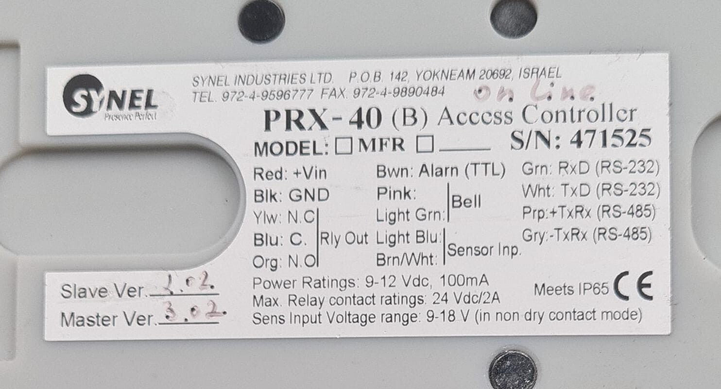Synel SY PRX-40 (B) Mini Proximity Access Controller