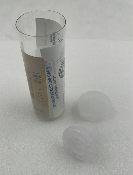 Waters HPLC solvent cap removed from storage tube