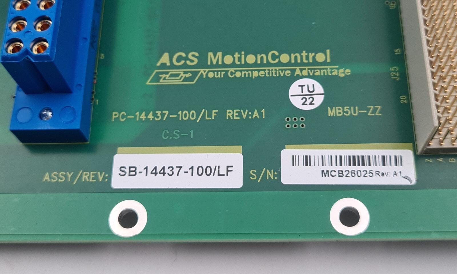 ACS Motion Control MB5U-ZZ PC-14437-100/LF SB-14437 Module
