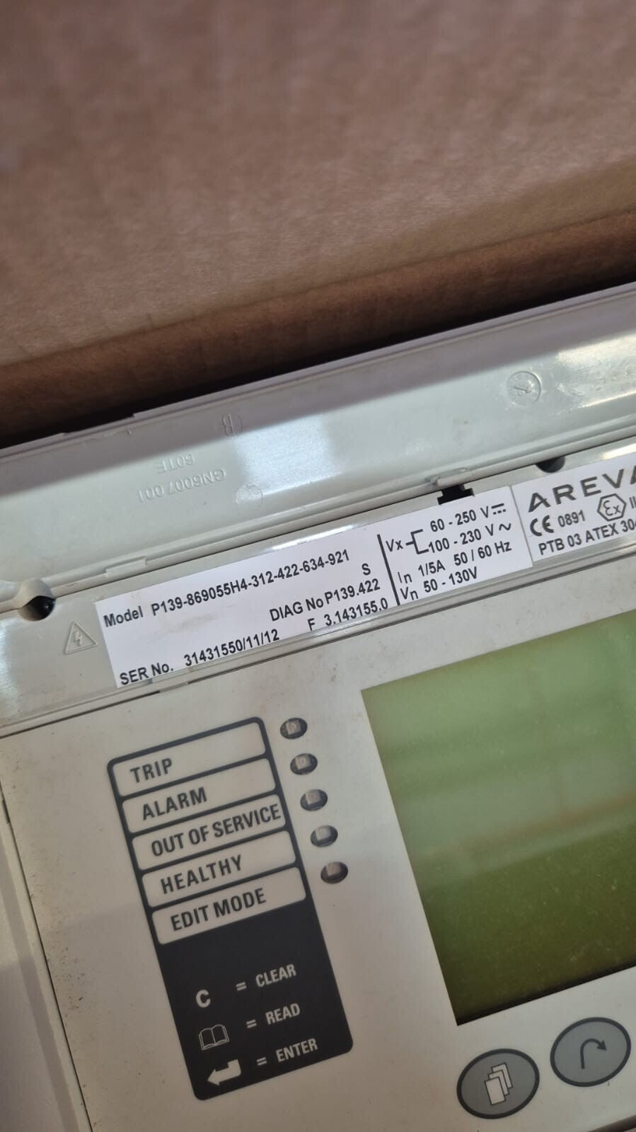 SCHNEIDER / AREVA MICOM ALSTOM P139 GENERATOR DISTANCE PROTECTION RELAY