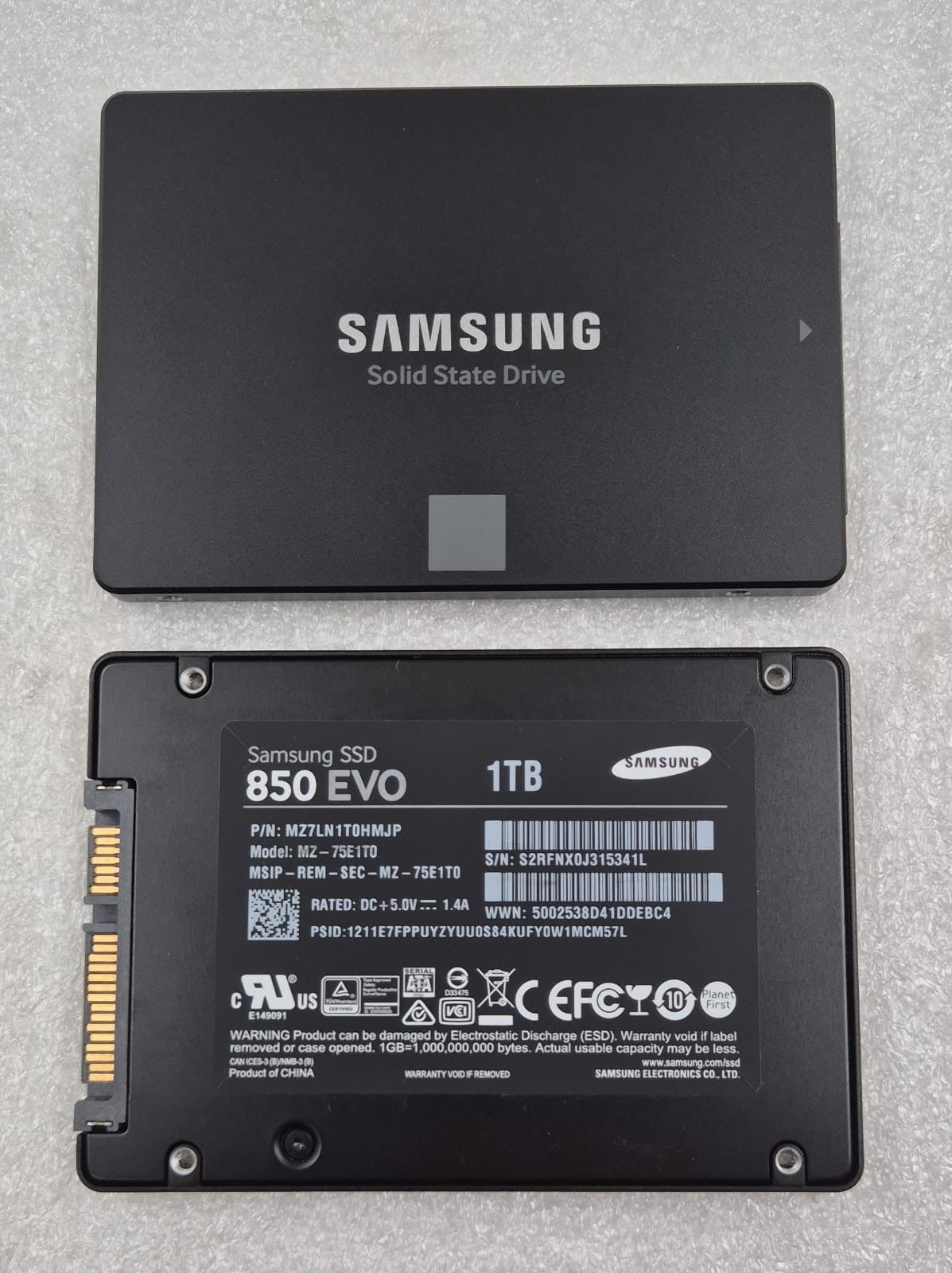[LOT 2 PCS] SAMSUNG 850 EVO SSD 1TB MZ7LN1T0HMJP MZ-75E1T0 SATA 2.5"