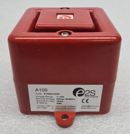 e2s A100AC230R industrial electronic alarm sounder 230V 50/60Hz