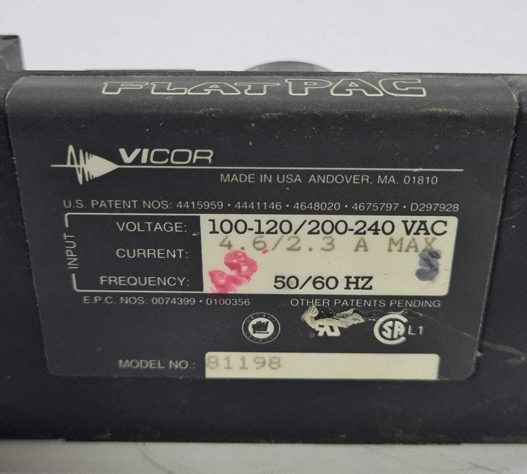 Vicor FlatPAC Compact 200W AC-DC Power Supply Converter VI-LF4-CU 81198