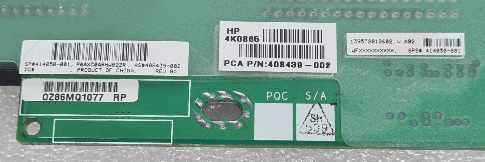 HP 4K0865 414050-001 408439-002 Middle Backplane Board