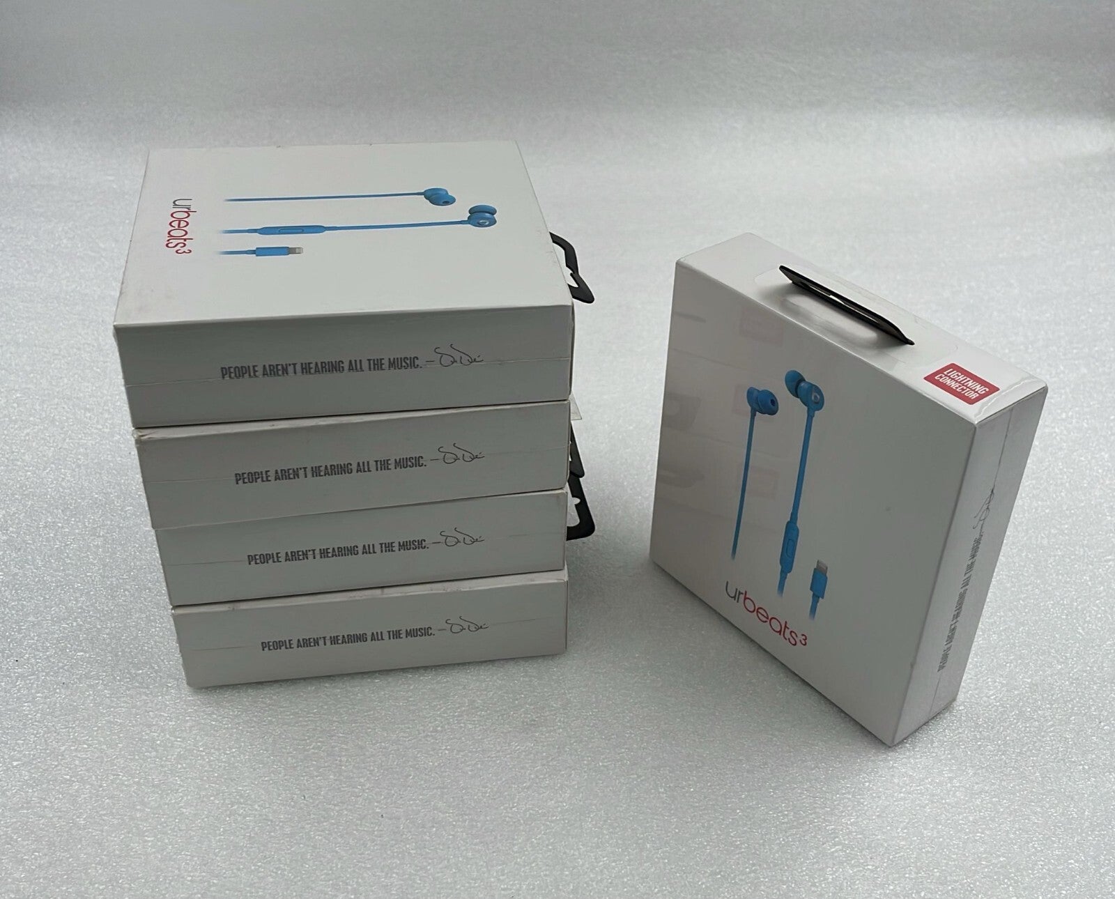 [LOT 5 PCS] *NEW OEM* Apple Beats by Dr.Dre urBeats3 Wireless Lightning Blue
