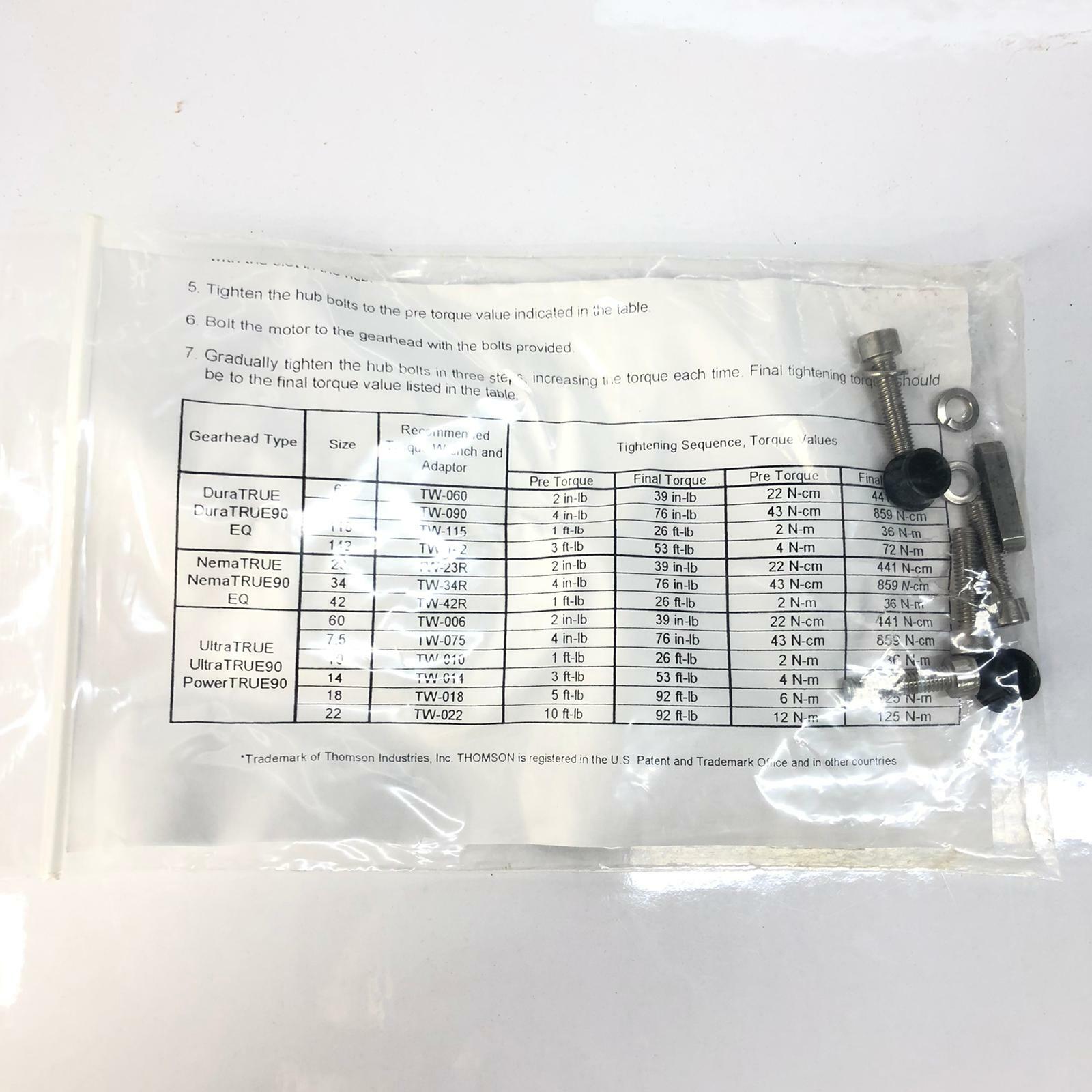 [2 Pcs] THOMSON MICRON NT90-005-S-RM090-40 Nema True Size 90 Gearbox Ratio 5:1