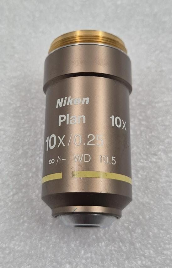 Nikon Plan 10X/0.25 ∞/- WD 10.5 Microscope Objective Lens 10X