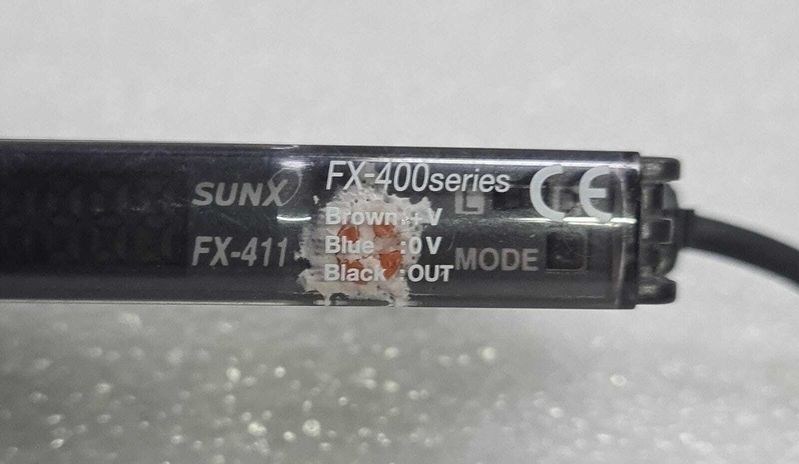 PANASONIC SUNX NAVI FX-411 Photoelectric Sensor W/ FD-W8 Fiber Optic