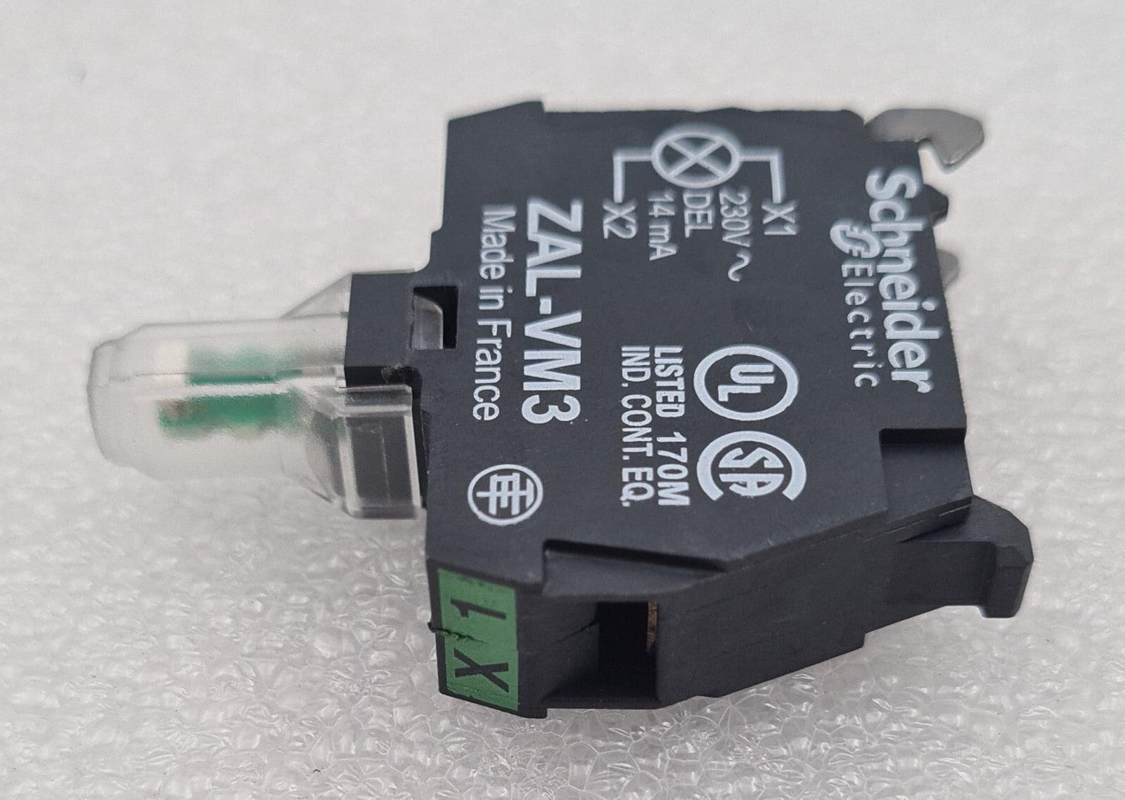 [LOT OF 7] Schneider Electric ZAL-VM3 CONTACT BLOCK Green Light Lamp
