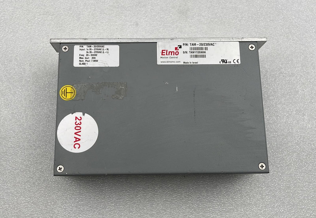 Elmo Motion Control TAM-20/230VAC Power Supply Module 20-500Hz 20A 7.6KW